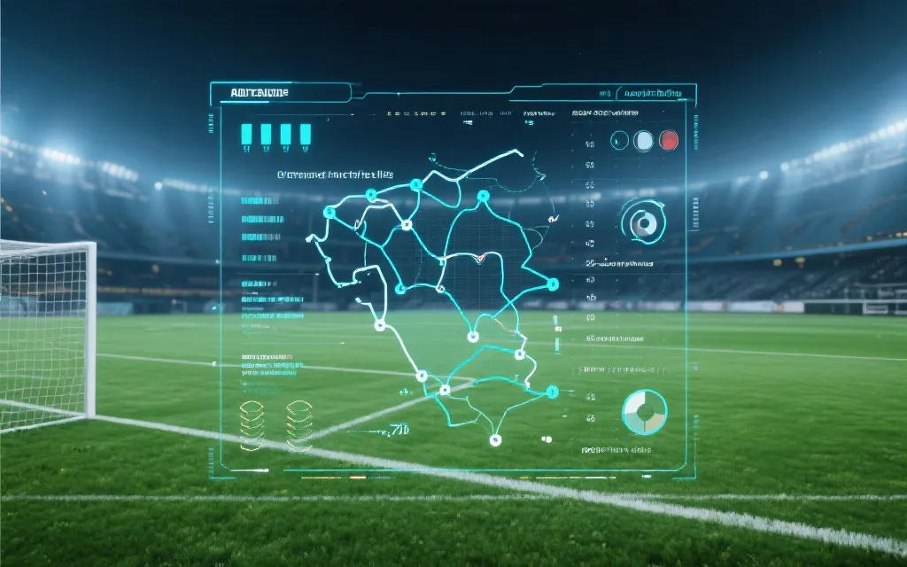 足球比赛数据面板概念：传球线路与射门分布的可视化
